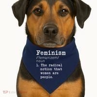 Feminism Definition USA-Made Doggie Bandana thumb 1