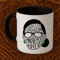 Feminism Equality Protest Vote Ruth Bader Ginsburg Coffee Mug thumb 2