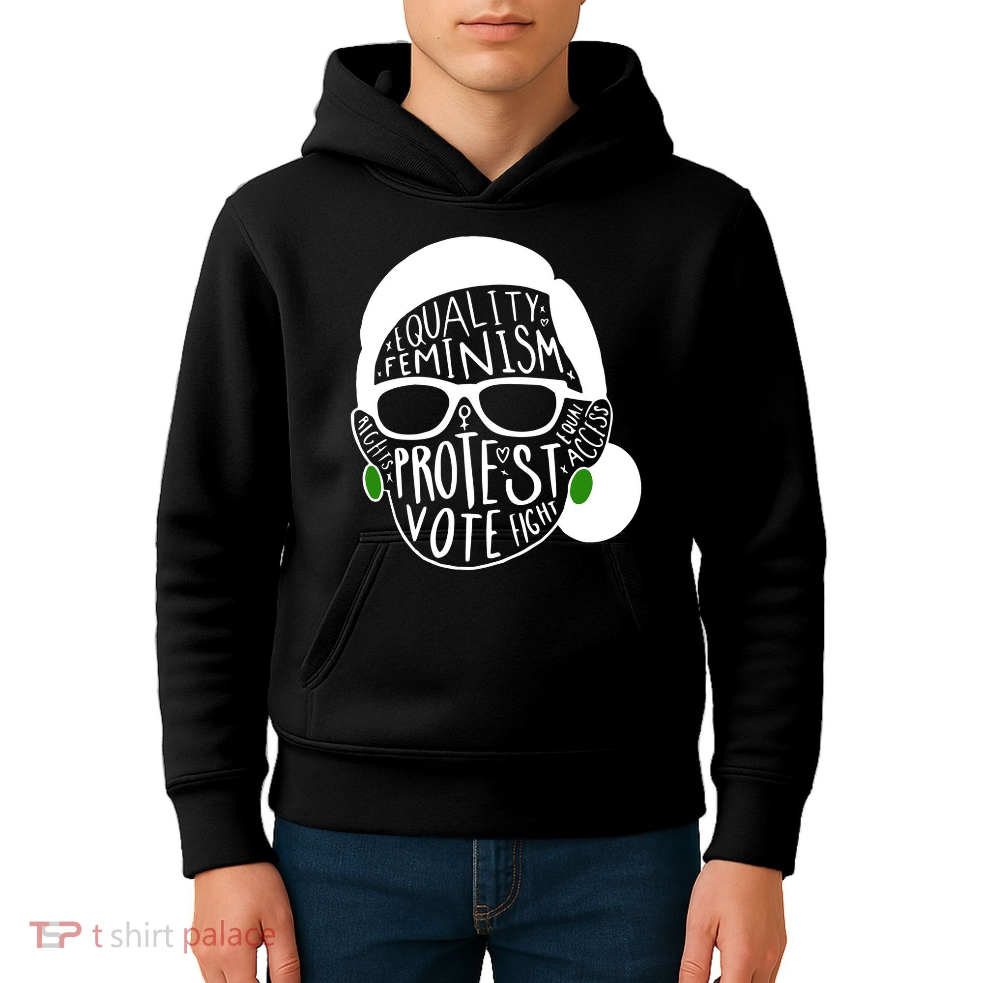 Feminism Equality Protest Vote Ruth Bader Ginsburg Kids Hoodie