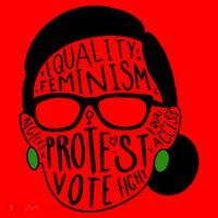 Feminism Equality Protest Vote Ruth Bader Ginsburg Santa Hat thumb 1