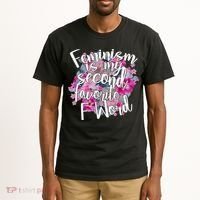 Feminism Is My Second Favorite F Word Tall T-Shirt thumb 2