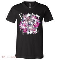 Feminism Is My Second Favorite F Word V-Neck T-Shirt thumb 0