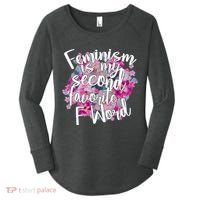 Feminism Is My Second Favorite F Word Women's Perfect Tri Tunic Long Sleeve Shirt thumb 0