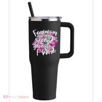 Feminism Is My Second Favorite F Word 40oz Vacuum Insulated Stainless Steel Travel Tumbler thumb 0