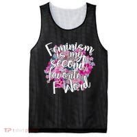 Feminism Is My Second Favorite F Word Mesh Reversible Basketball Jersey Tank thumb 0