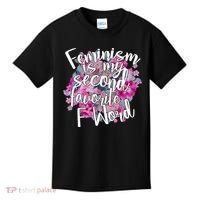 Feminism Is My Second Favorite F Word Kids T-Shirt thumb 0