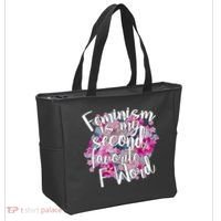 Feminism Is My Second Favorite F Word Tote Bag thumb 2