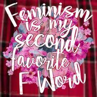 Feminism Is My Second Favorite F Word Men's Flannel Plaid Pajama Pants thumb 2