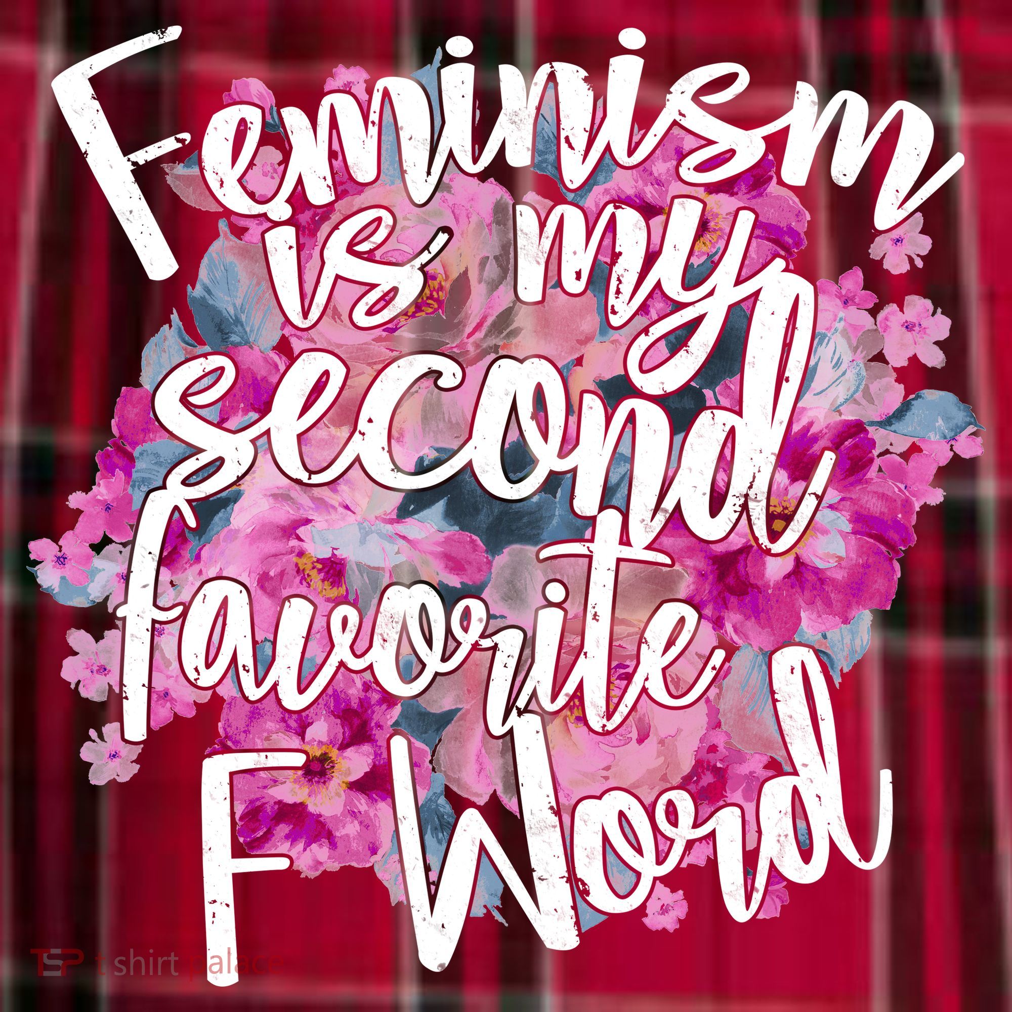 Feminism Is My Second Favorite F Word Women's Flannel Plaid Pajama Pants