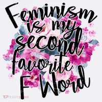 Feminism Is My Second Favorite F Word Garment-Dyed Sweatshirt thumb 2