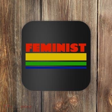Feminist 70's Classic Logo Coaster