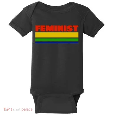 Feminist 70's Classic Logo Baby Bodysuit