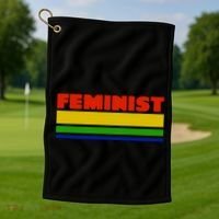 Feminist 70's Classic Logo Golf Towel thumb 1