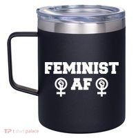 Feminist AF Women's Rights Fist Logo 12oz Stainless Steel Coffee Mug thumb 2
