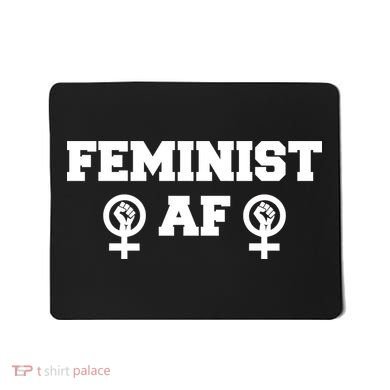 Feminist AF Women's Rights Fist Logo Mousepad