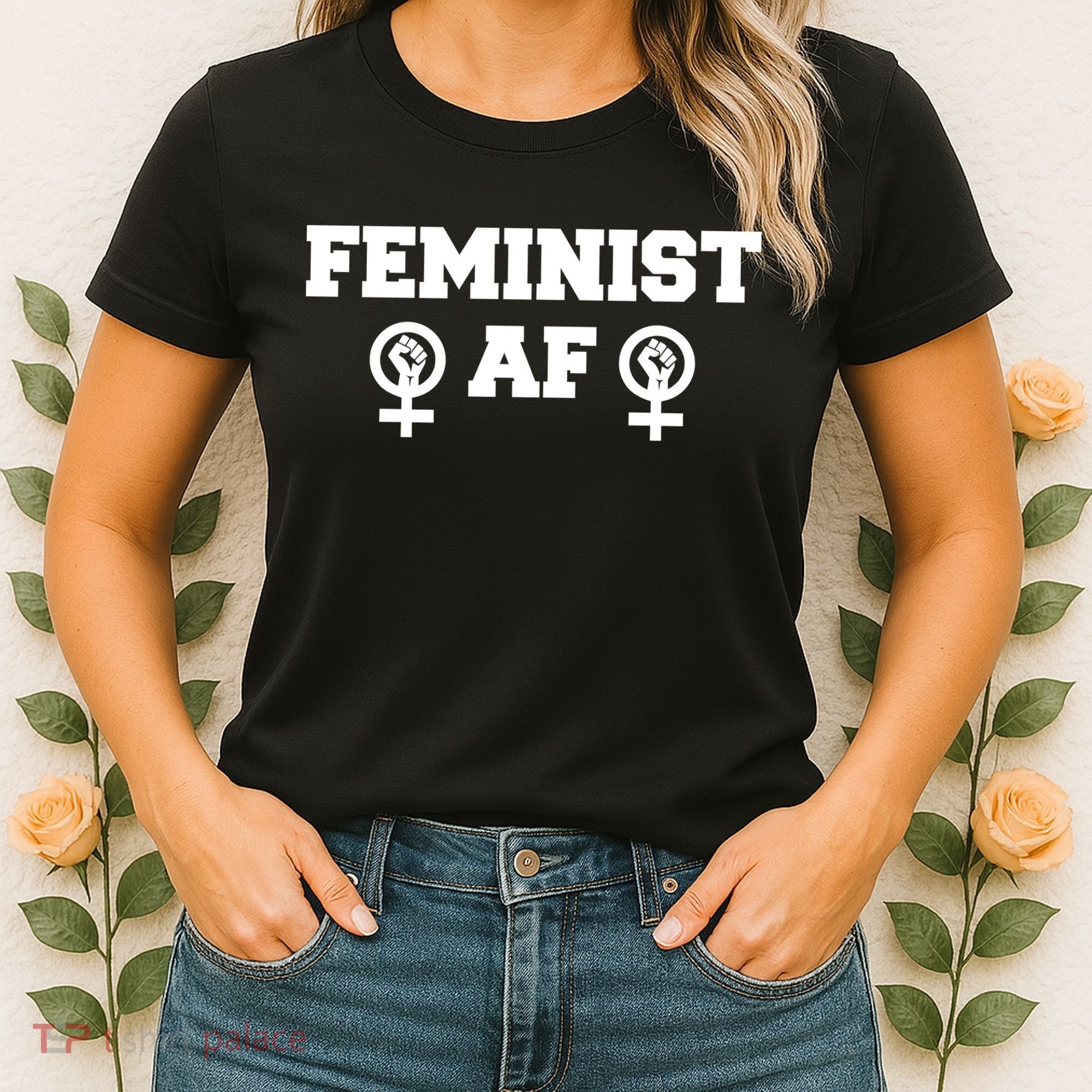 Feminist AF Women's Rights Fist Logo Women's T-Shirt