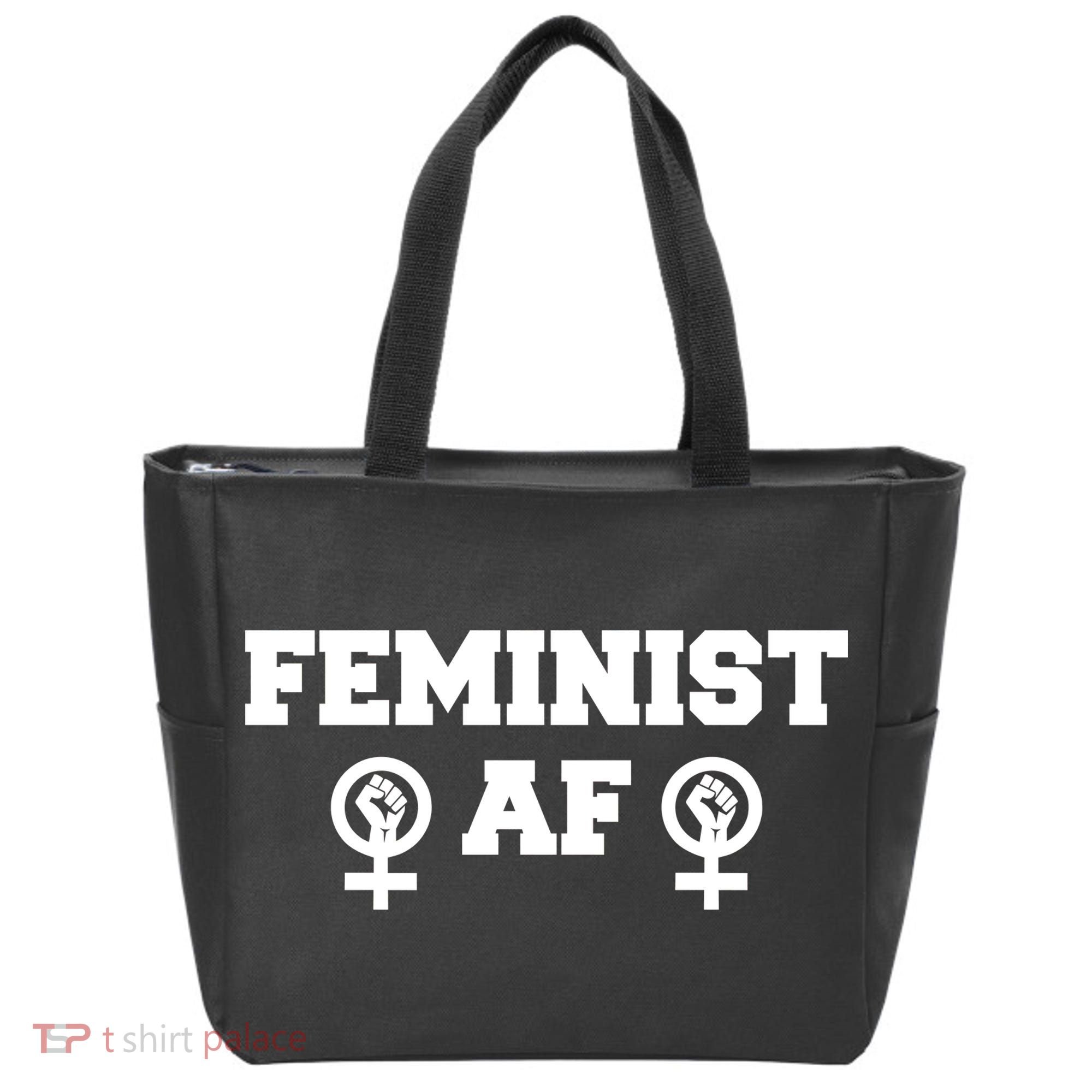 Feminist AF Women's Rights Fist Logo Tote Bag