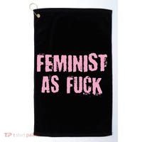 Feminist AS Fuck AF Golf Towel thumb 0