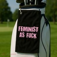Feminist AS Fuck AF Golf Towel thumb 2