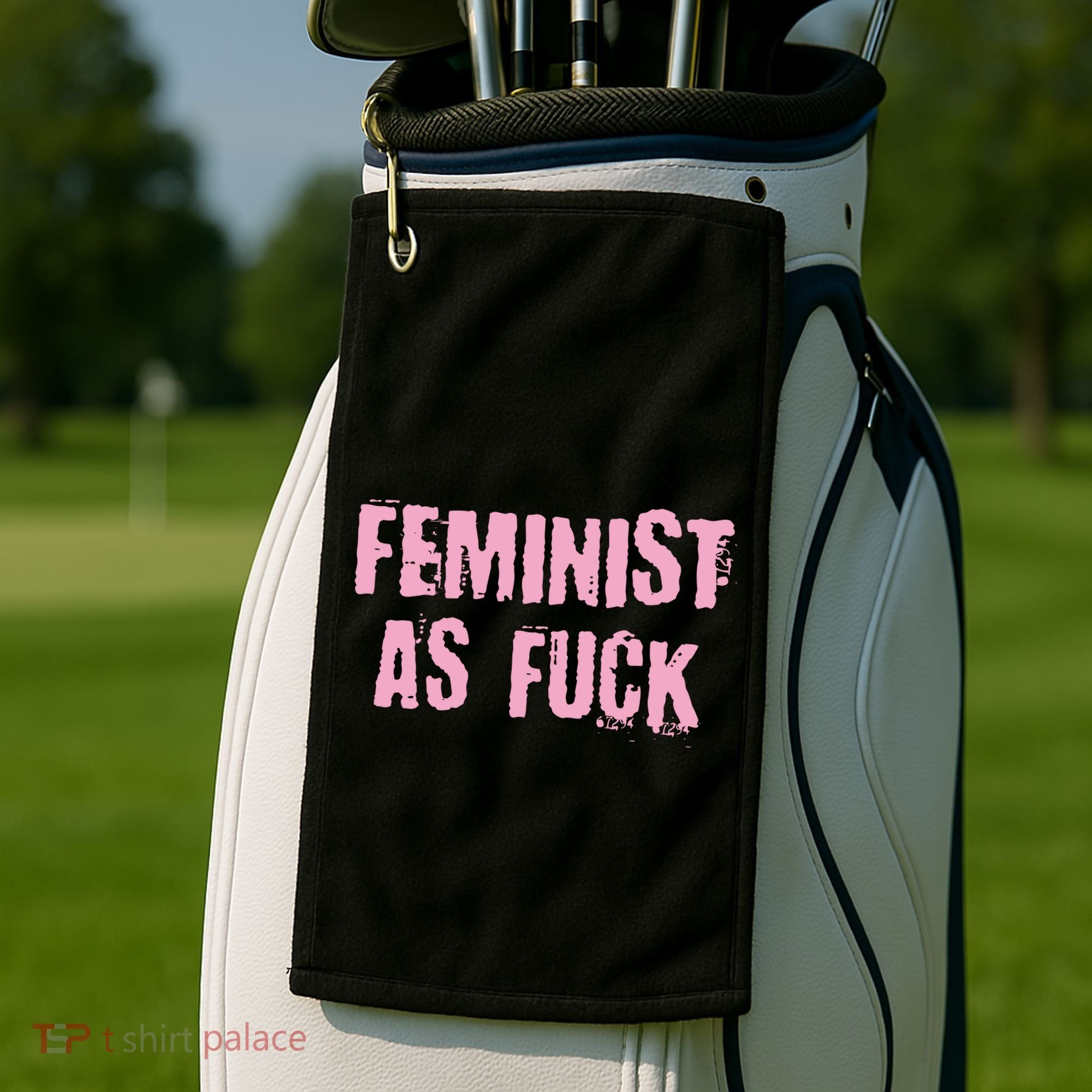 Feminist AS Fuck AF Golf Towel
