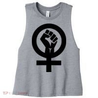 Feminist Womens Rights Feminism Symbol Women's Racerback Cropped Tank thumb 0