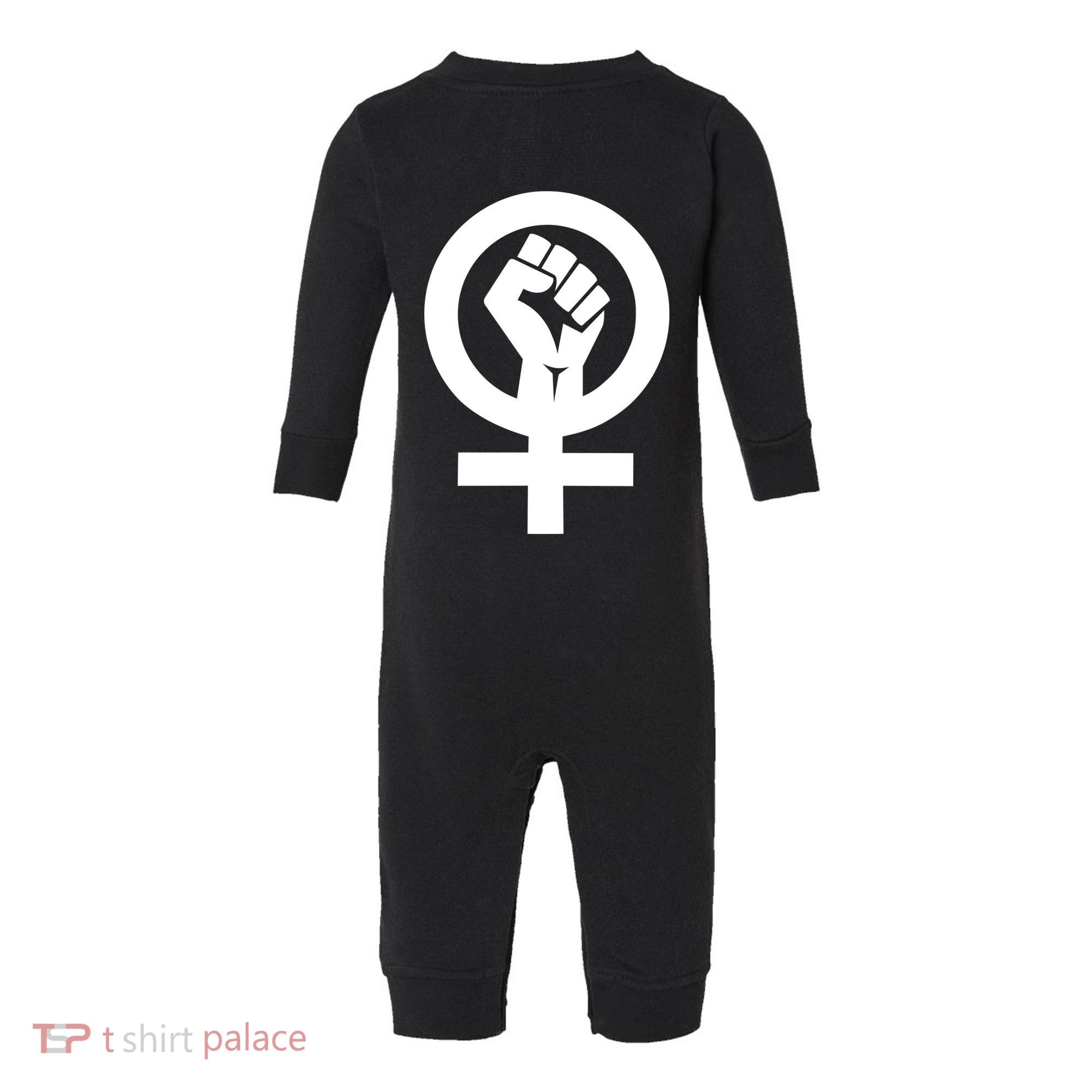 Feminist Womens Rights Feminism Symbol Infant Fleece One Piece