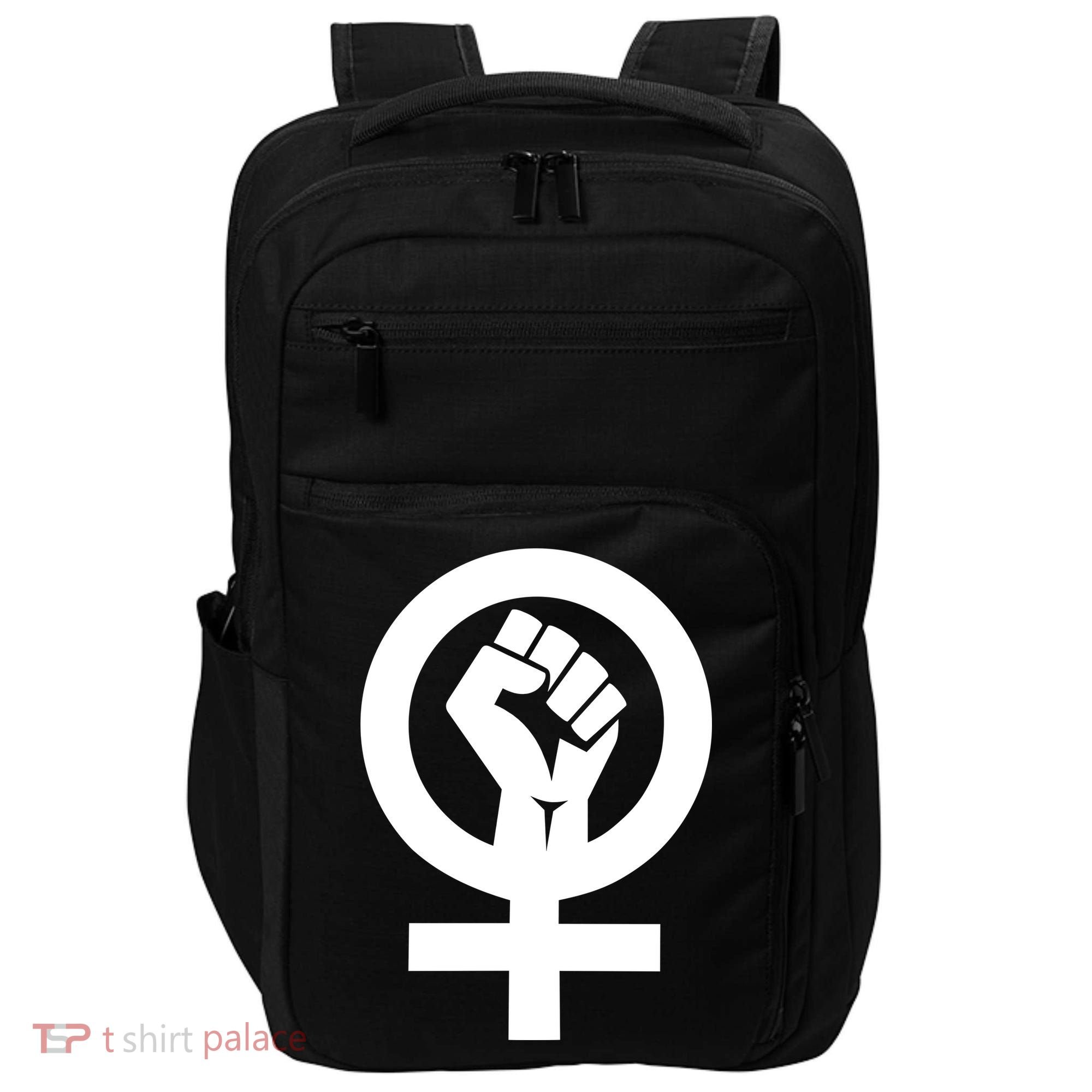 Feminist Womens Rights Feminism Symbol Impact Tech Backpack