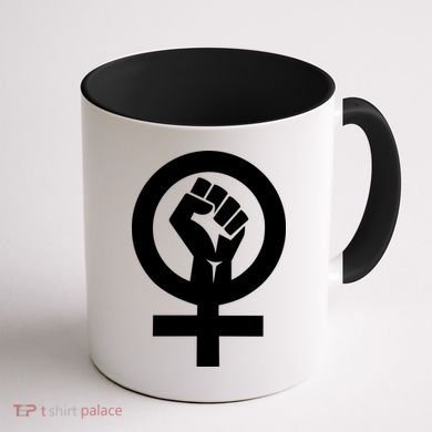 Feminist Womens Rights Feminism Symbol Coffee Mug back