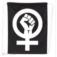 Feminist Womens Rights Feminism Symbol Drawstring Bag thumb 0