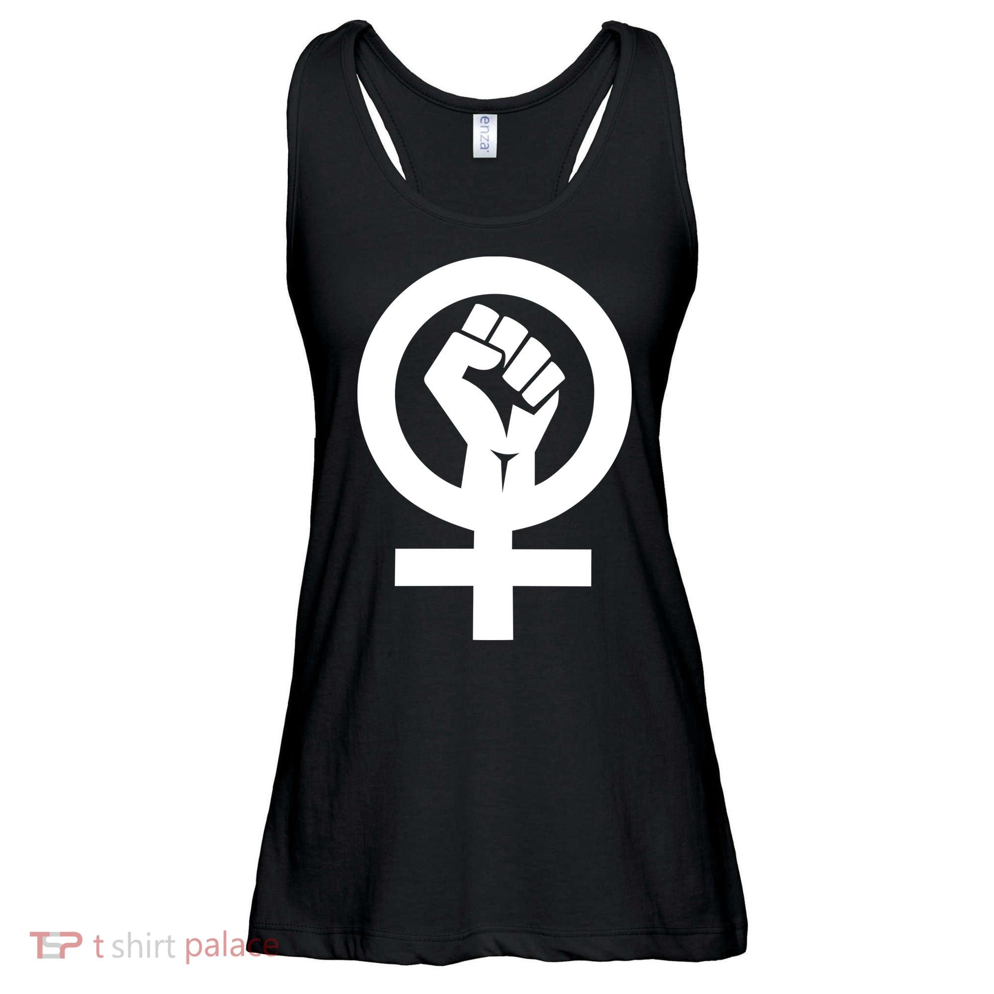 Feminist Womens Rights Feminism Symbol Ladies Essential Flowy Tank