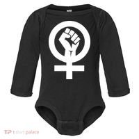 Feminist Womens Rights Feminism Symbol Baby Long Sleeve Bodysuit thumb 0