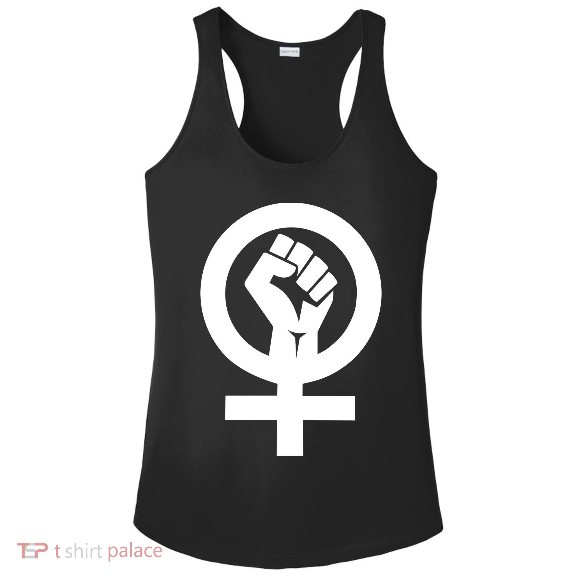 Feminist Womens Rights Feminism Symbol Ladies PosiCharge Competitor Racerback Tank