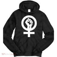 Feminist Womens Rights Feminism Symbol Tie Dye Hoodie thumb 0