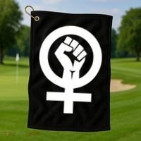 Feminist Womens Rights Feminism Symbol Golf Towel thumb 1
