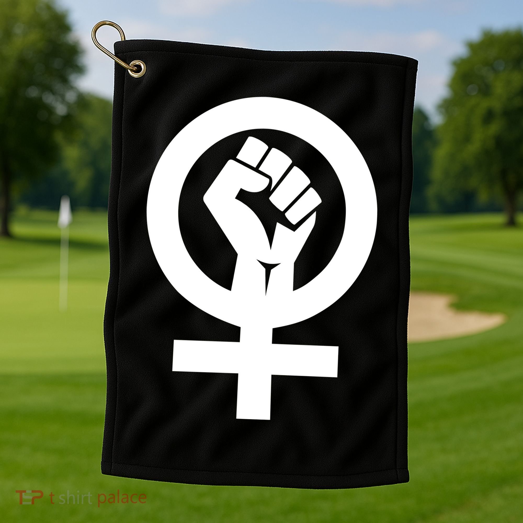 Feminist Womens Rights Feminism Symbol Golf Towel