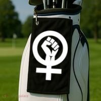 Feminist Womens Rights Feminism Symbol Golf Towel thumb 2