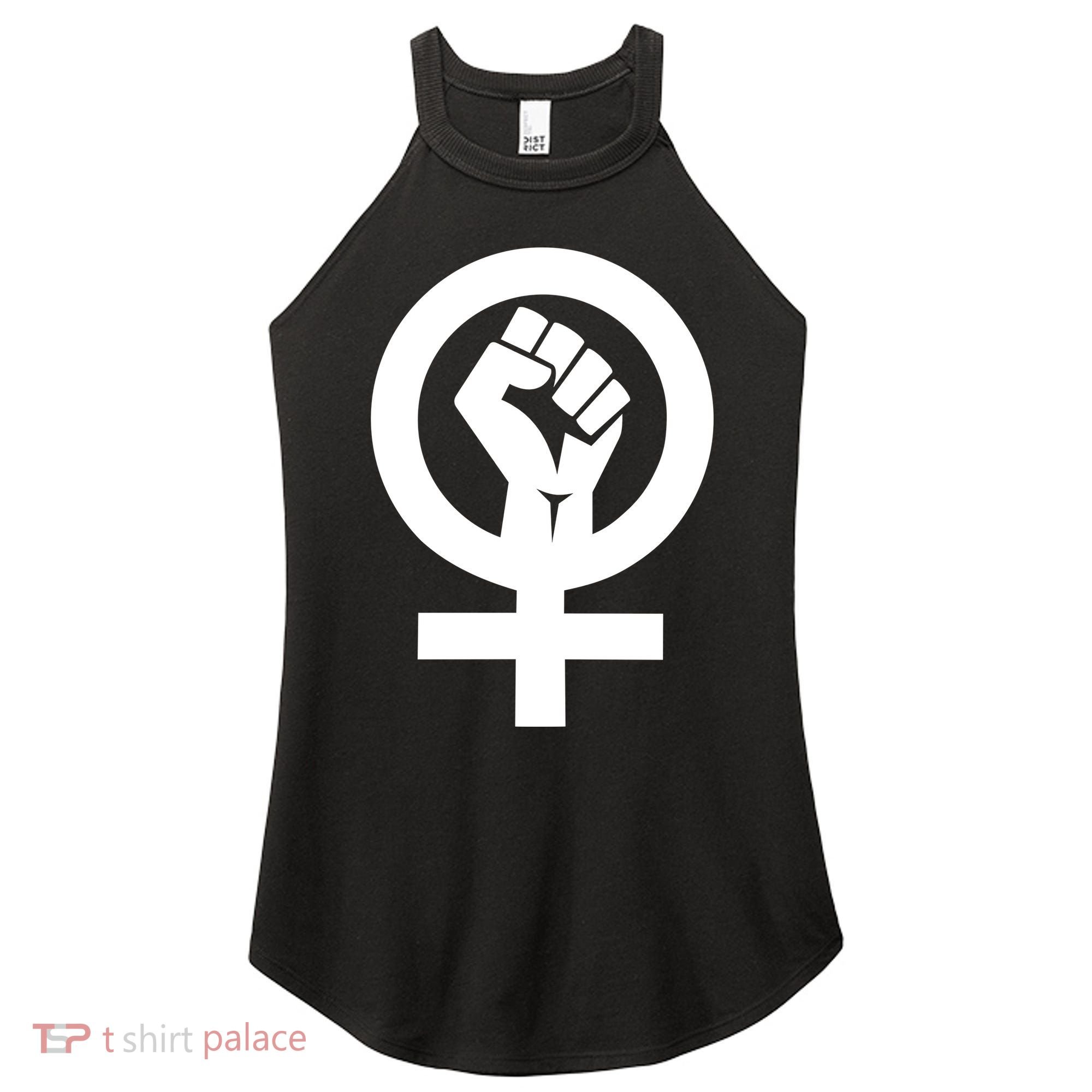 Feminist Womens Rights Feminism Symbol Women's Perfect Tri Rocker Tank