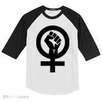 Feminist Womens Rights Feminism Symbol Kids Colorblock Raglan Jersey thumb 0