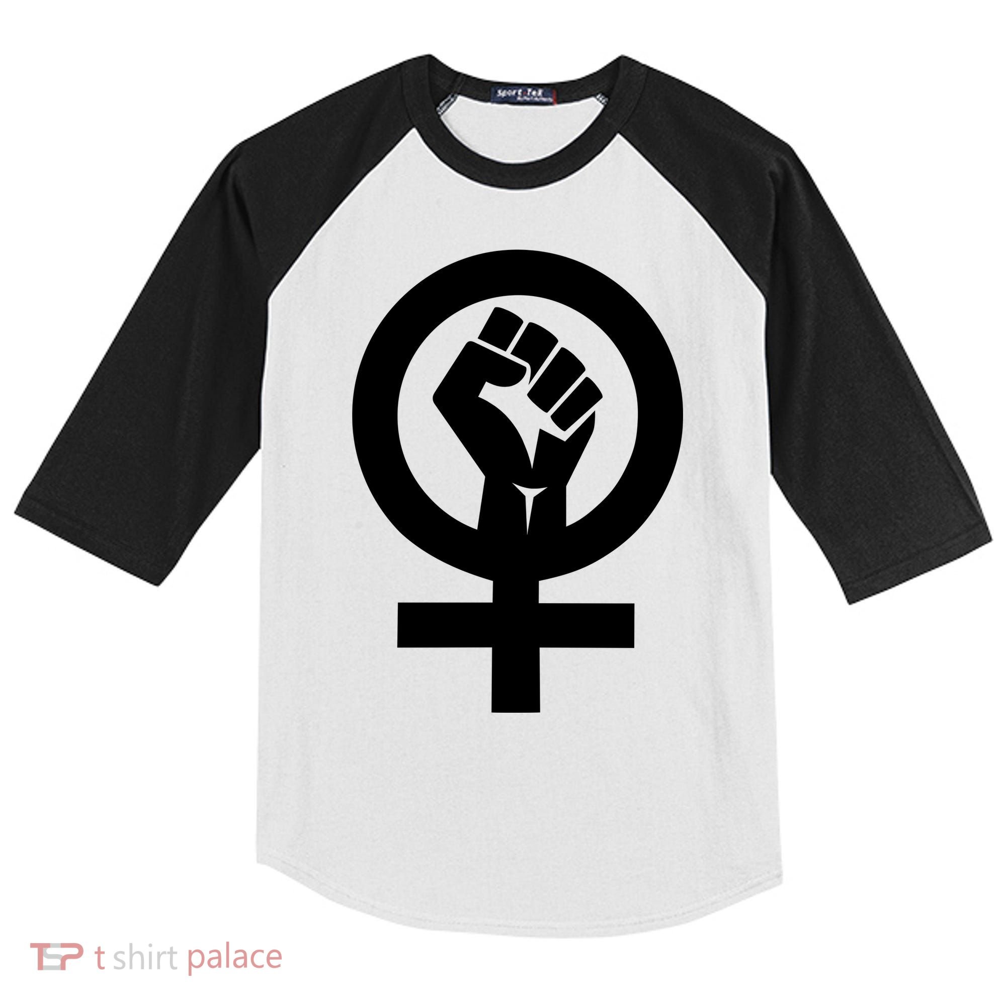 Feminist Womens Rights Feminism Symbol Kids Colorblock Raglan Jersey