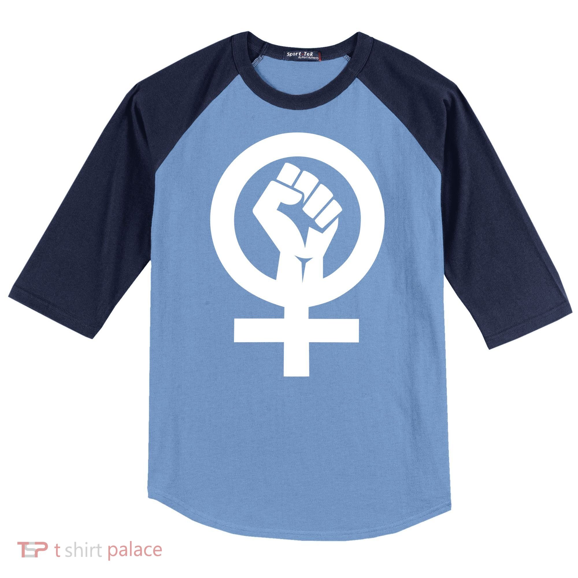 Feminist Womens Rights Feminism Symbol Raglan Baseball Sleeve Shirt