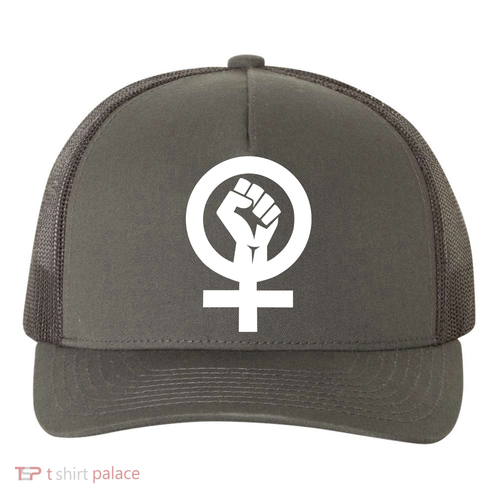 Feminist Womens Rights Feminism Symbol Yupoong Adult 5-Panel Trucker Hat