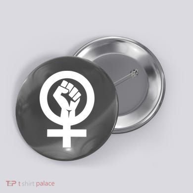 Feminist Womens Rights Feminism Symbol Button