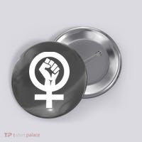 Feminist Womens Rights Feminism Symbol Button thumb 0
