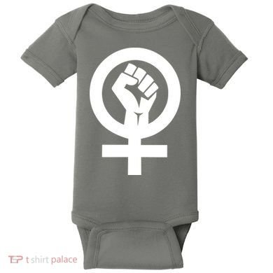 Feminist Womens Rights Feminism Symbol Baby Bodysuit