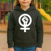 Feminist Womens Rights Feminism Symbol Kids Hoodie thumb 3