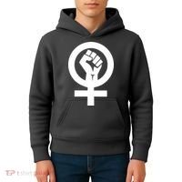 Feminist Womens Rights Feminism Symbol Kids Hoodie thumb 4