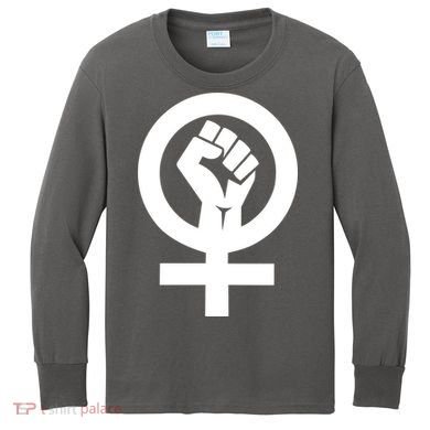 Feminist Womens Rights Feminism Symbol Kids Long Sleeve Shirt