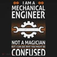 Funny Engineer Not A Magician Mechanical Engineer Button thumb 1