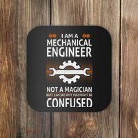 Funny Engineer Not A Magician Mechanical Engineer Coaster thumb 0
