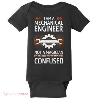 Funny Engineer Not A Magician Mechanical Engineer Baby Bodysuit